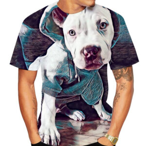 Summer Pitbull 3D printed T-Shirt